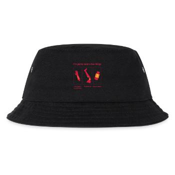 Rocket-Zitat Wenige Dinge Wächter - Kinder Bucket Hat - Schwarz - Vorne