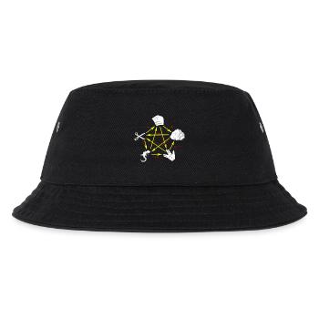 Schere Stein Papier Echse Spock - Kinder Bucket Hat - Schwarz - Vorne