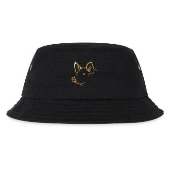 Schwein - Schweinekopf Bauernhof Tier - Kinder Bucket Hat - Schwarz - Vorne