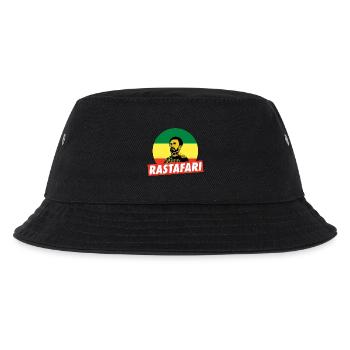 Haile Selassie - Emperor of Ethiopia - Rastafari - Kinder Bucket Hat - Schwarz - Vorne