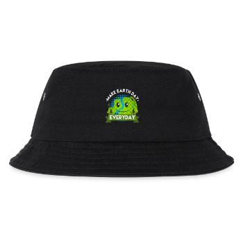Machen Sie Tag der Erde jeden Tag Shirt - Geschenk - Kinder Bucket Hat - Schwarz - Vorne