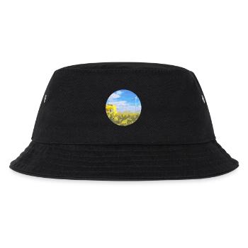 Rapsfeld mit Windrad - Kinder Bucket Hat - Schwarz - Vorne