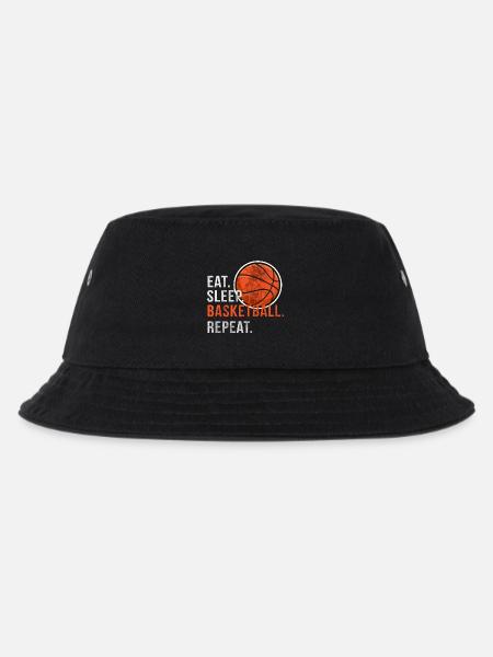 Eat Sleep Basketball Repeat - Scratch - Kids’ Bucket Hat - black
