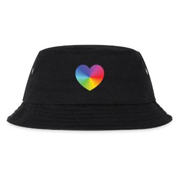 Rainbow Heart - Kinder Bucket Hat - Schwarz - Vorne