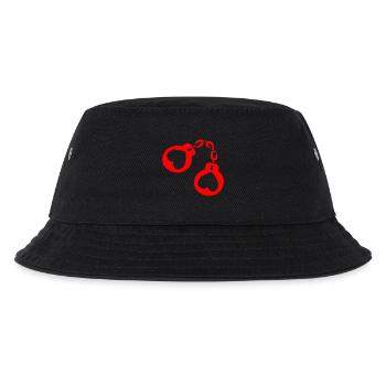 Herz Hadnschellen Kurz Design Vektor 3 - Kinder Bucket Hat - Schwarz - Vorne