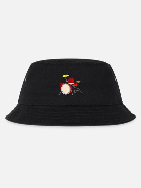 schlagzeug drummer musiker - Kinder Bucket Hat - Schwarz