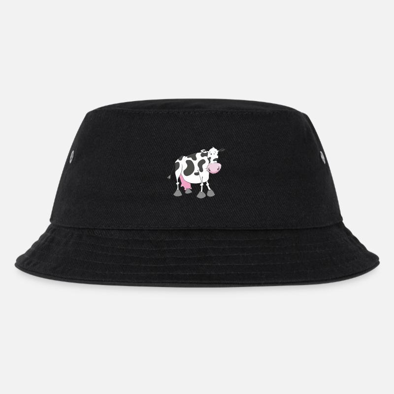 kuh - Kinder Bucket Hat - Schwarz