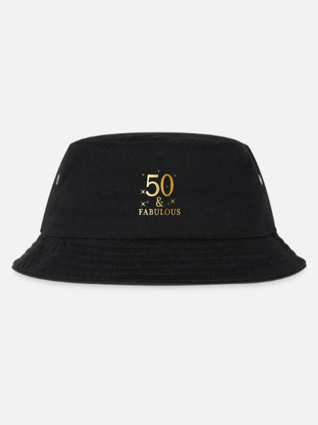 50 and fabulous - Kids’ Bucket Hat - black