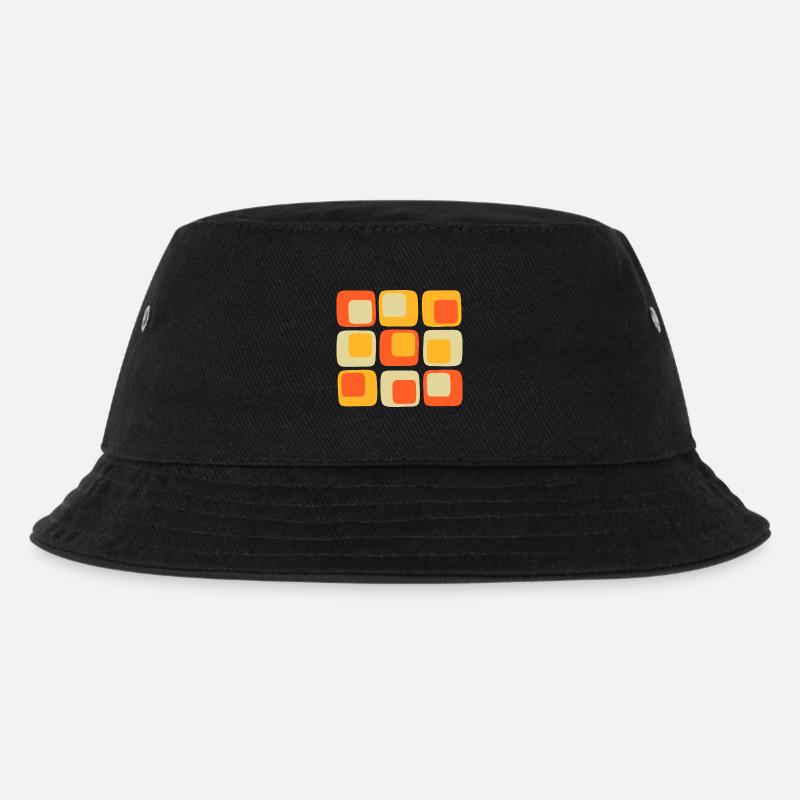 70s Pattern - Kids’ Bucket Hat - black