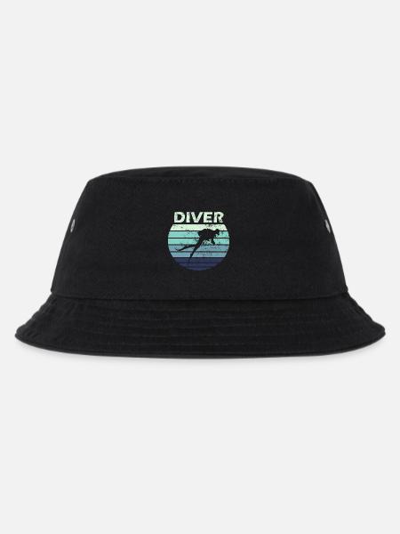 Taucher Tauchen - Kinder Bucket Hat - Schwarz
