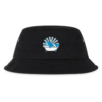 Whale in the Bathtub – Funny Ocean Design - Kids’ Bucket Hat - black - Front