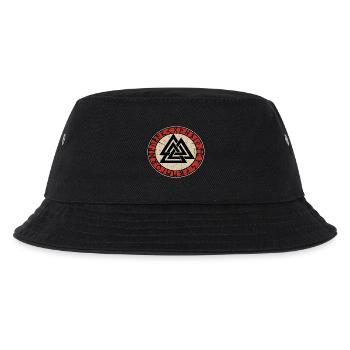 Wikinger Knoten Valknut Wotan thor odin loki - Kinder Bucket Hat - Schwarz - Vorne