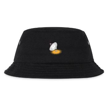 Satellitenschüssel als Gestaltungselement - Kinder Bucket Hat - Schwarz - Vorne