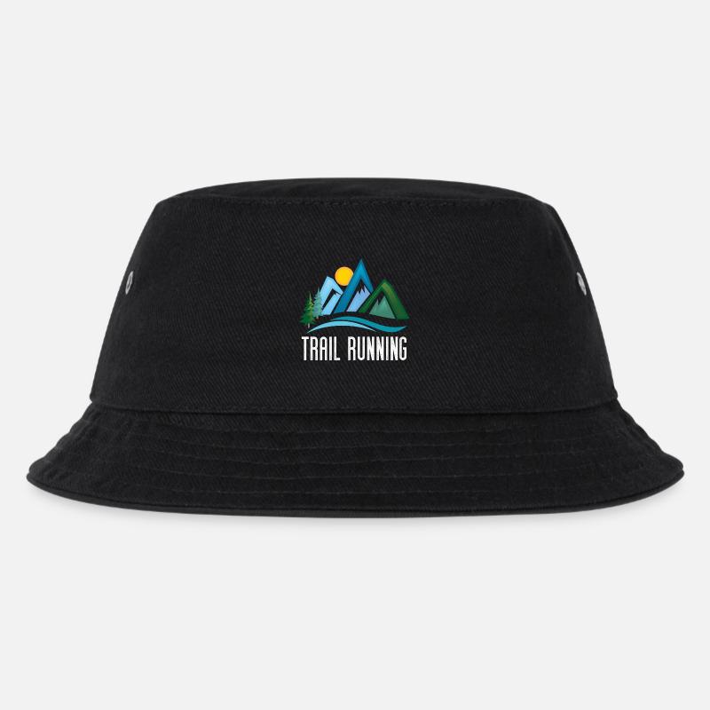 Trailrunning - Kinder Bucket Hat - Schwarz