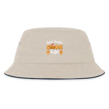 Weihnachten Offizieller Weihnachtsplätzchen-Tester Family Match - Kinder Bucket Hat - Natur/Navy - Vorne