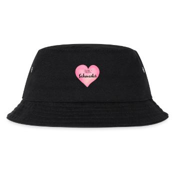 Kleine Schwester Herz - Kinder Bucket Hat - Schwarz - Vorne