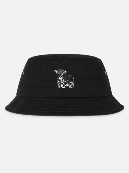 lustige Kuh Geschenk Bauern - Kinder Bucket Hat - Schwarz