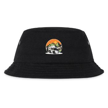 Camping Camper Campen - Kinder Bucket Hat - Schwarz - Vorne