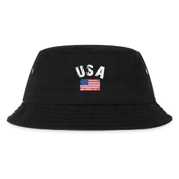 USA Flag - Kids’ Bucket Hat - black - Front