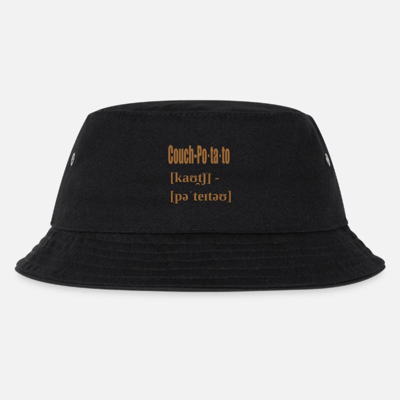 couch potato - Kinder Bucket Hat - Schwarz