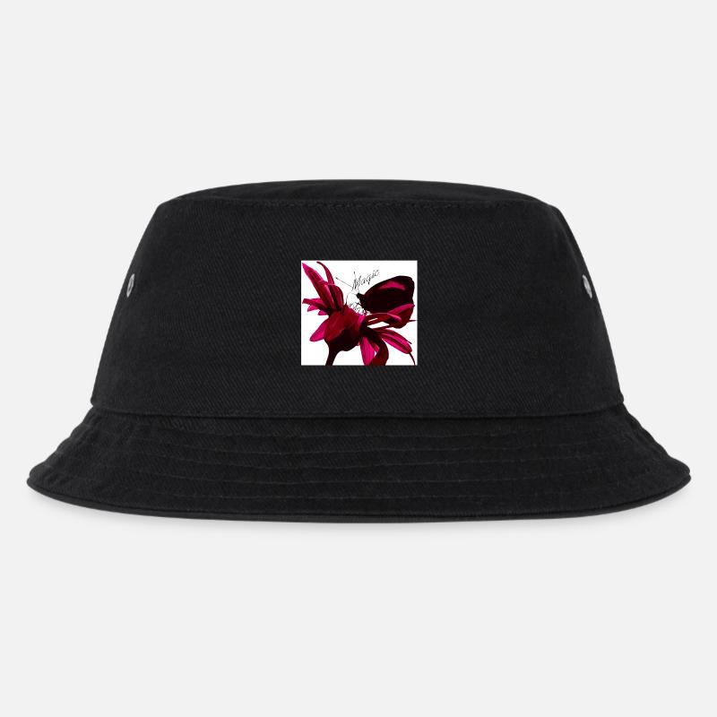 Magischer Schmetterling rot - Kinder Bucket Hat - Schwarz