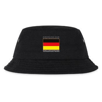 Deutschlandflagge - Deutschland WM / EM Fussball - Kinder Bucket Hat - Schwarz - Vorne