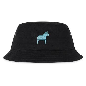 Dala Horse Wooden Scandinavian Christmas Xmas - Kids’ Bucket Hat - black - Front