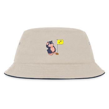 Drapeau taupe - Bob Enfant - blanc cassé/bleu marine - Devant