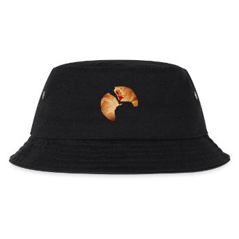 Der beliebte Croissant gefüllt mit Marmelade - Kinder Bucket Hat - Schwarz - Vorne