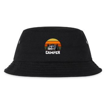 Camper Camper Caravan Gift - Kids’ Bucket Hat - black - Front