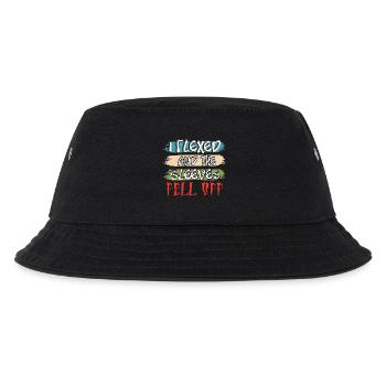 I Flexed and The Sleeves Fell Off - Kinder Bucket Hat - Schwarz - Vorne