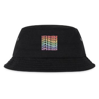 Let's Go Girls Retro Hen Night Bachelorette Party - Kids’ Bucket Hat - black - Front