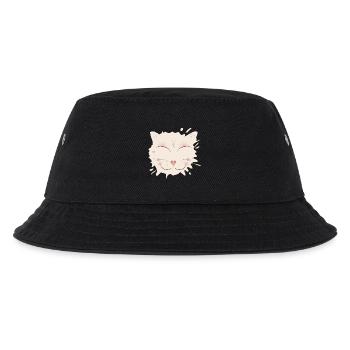 Katzen Fleck für alle Katzenfreunde zum Katzentag - Kinder Bucket Hat - Schwarz - Vorne