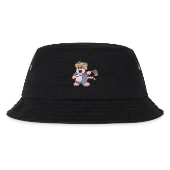 Maus Landwirt Hacke Bauernhof - Kinder Bucket Hat - Schwarz - Vorne