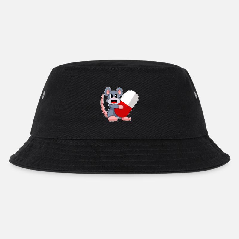 Maus Arzt Medizin - Kinder Bucket Hat - Schwarz