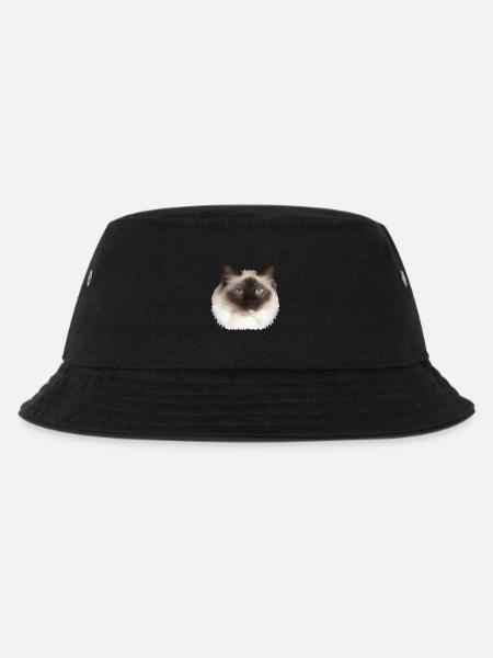 Flauschiges Kätzchen - Kinder Bucket Hat - Schwarz