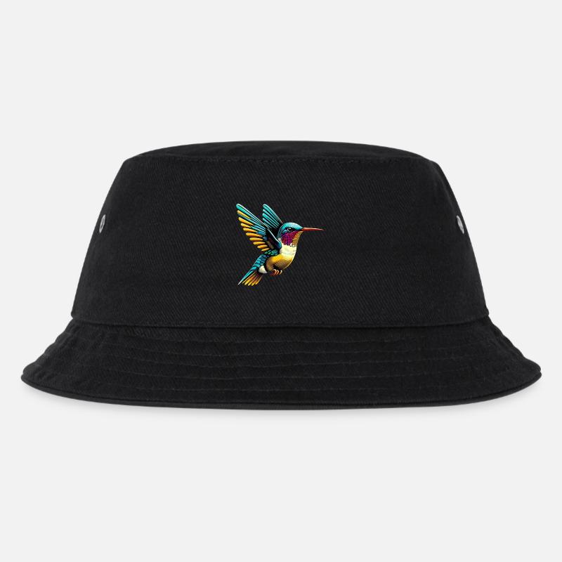 Kolibri - Kinder Bucket Hat - Schwarz