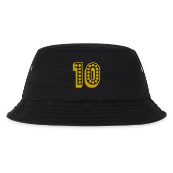10. 10 YEARS. 10th ANNIVERSARY. 10 YEAR ANNIVERSARY. - Kids’ Bucket Hat - black - Front