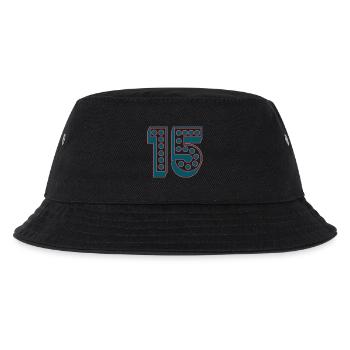 15. 15 YEARS. 15th ANNIVERSARY. 15 YEAR ANNIVERSARY. - Kids’ Bucket Hat - black - Front