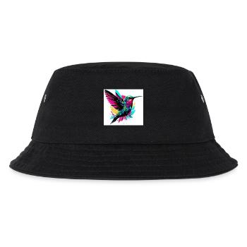 Kolibri - Kinder Bucket Hat - Schwarz - Vorne