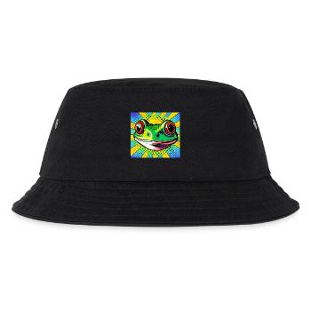 Frosch Pop Art - Kinder Bucket Hat - Schwarz - Vorne