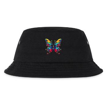 Schmetterling - Kinder Bucket Hat - Schwarz - Vorne