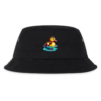 Entenküken Ente Ente - Kinder Bucket Hat - Schwarz - Vorne