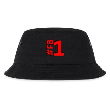FB1-KARTON - Kinder Bucket Hat - Schwarz - Vorne