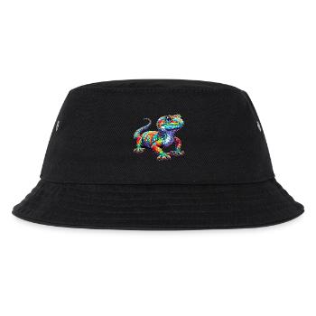 Gecko - Kinder Bucket Hat - Schwarz - Vorne