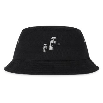 Moai Heads Easter Island Polynesia - Kids’ Bucket Hat - black - Front