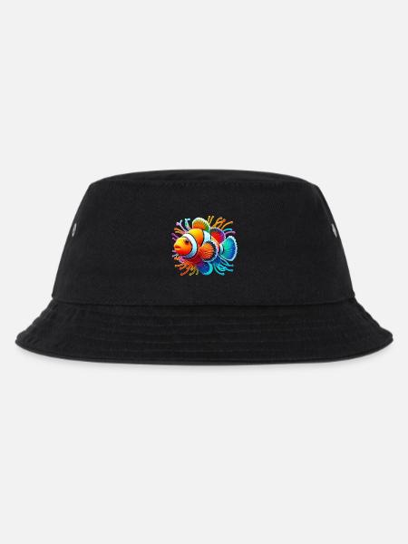 Clownfisch - Kinder Bucket Hat - Schwarz