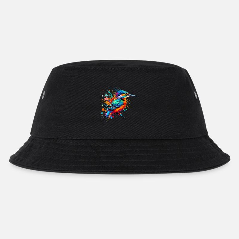 Eisvogel - Kinder Bucket Hat - Schwarz