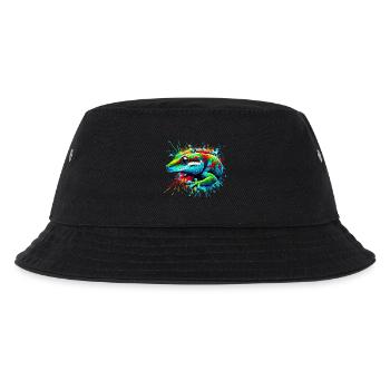 Gecko - Kinder Bucket Hat - Schwarz - Vorne