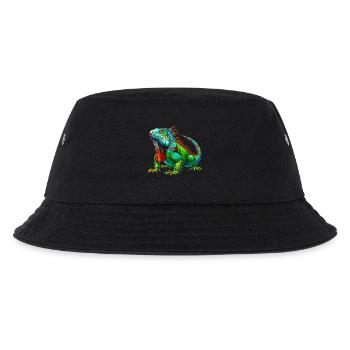Leguan - Kinder Bucket Hat - Schwarz - Vorne